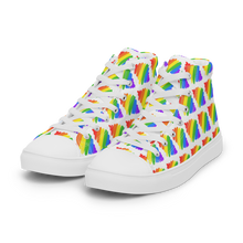 Load image into Gallery viewer, Rainbow Tile high top canvas shoes (Masc sizes)
