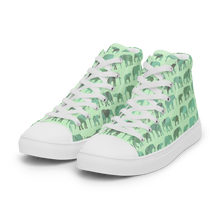 Load image into Gallery viewer, Elephant Jade Parade high top canvas shoes (Masc sizes)
