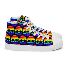 Load image into Gallery viewer, Pride Skull high top canvas shoes (Masc sizes)
