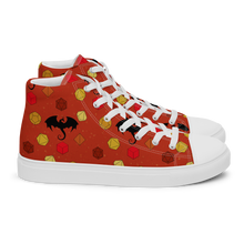 Load image into Gallery viewer, Dice And Dragons- Ember high top canvas shoes (Masc sizes)
