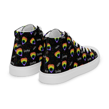 Load image into Gallery viewer, Rainbow Planchette high top canvas shoes (Masc sizes)
