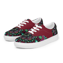 Load image into Gallery viewer, Fire And Earth Mandala lace-up canvas shoes (Masc sizes)
