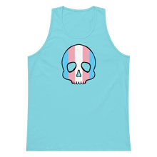 Load image into Gallery viewer, Trans Pride Skull tank top
