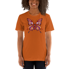 Load image into Gallery viewer, Lesbian Pride Butterfly Short-sleeve unisex t-shirt
