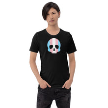 Load image into Gallery viewer, Trans Pride Skull Short-sleeve unisex t-shirt
