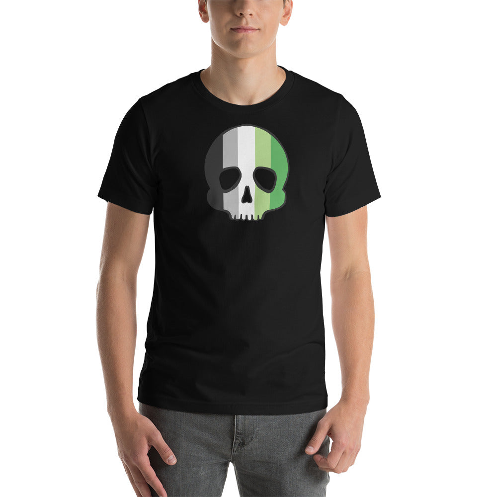 Aromantic Pride Skull Short-sleeve unisex t-shirt