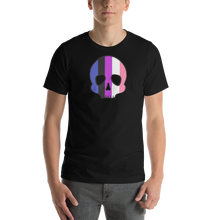 Load image into Gallery viewer, Genderfluid Pride Skull Short-sleeve unisex t-shirt

