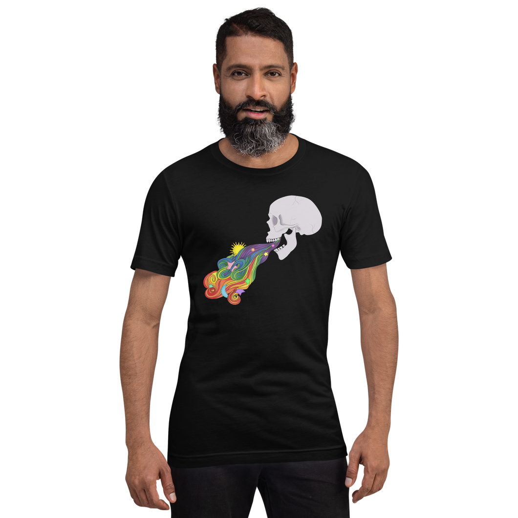 Rainbow Smoke Skull t-shirt