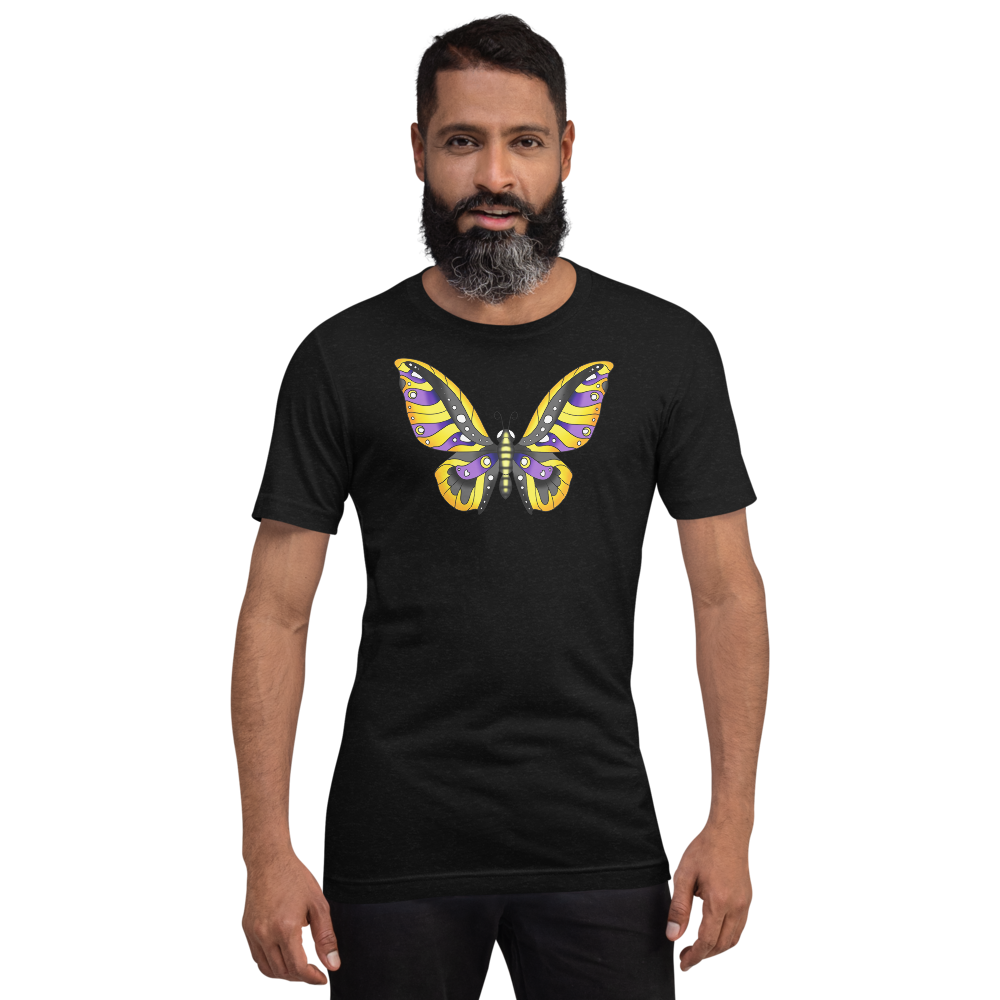 Nonbinary Pride Butterfly Short-sleeve unisex t-shirt