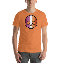 Load image into Gallery viewer, Lesbian Pride Skull Short-sleeve unisex t-shirt
