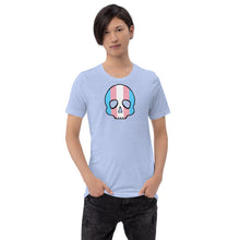 Load image into Gallery viewer, Trans Pride Skull Short-sleeve unisex t-shirt
