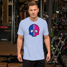 Load image into Gallery viewer, Bi Pride Skull Short-sleeve unisex t-shirt
