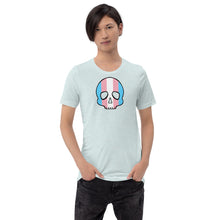 Load image into Gallery viewer, Trans Pride Skull Short-sleeve unisex t-shirt
