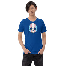 Load image into Gallery viewer, Trans Pride Skull Short-sleeve unisex t-shirt
