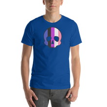 Load image into Gallery viewer, Genderfluid Pride Skull Short-sleeve unisex t-shirt
