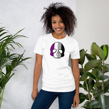Load image into Gallery viewer, Asexual Skull Pride Skull Short-sleeve unisex t-shirt
