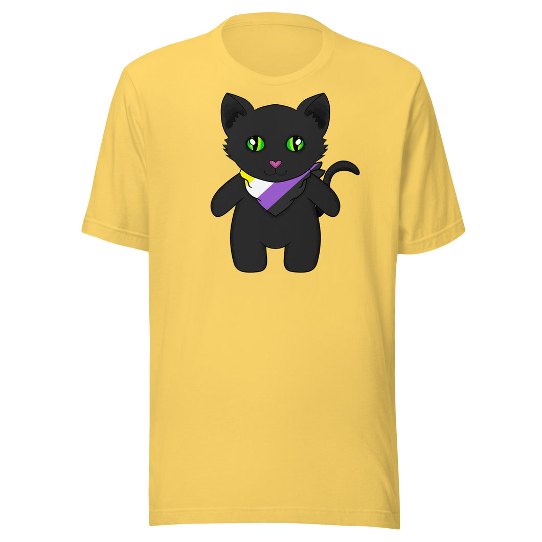 Nonbinary Pride Bandana Bubby Cat Unisex t-shirt
