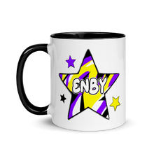 Load image into Gallery viewer, Enby Star Mug with Color Inside
