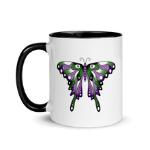 Load image into Gallery viewer, Genderqueer Pride Butterfly Mug
