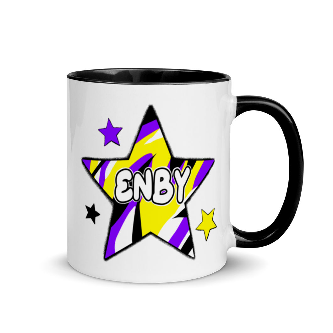 Enby Star Mug with Color Inside