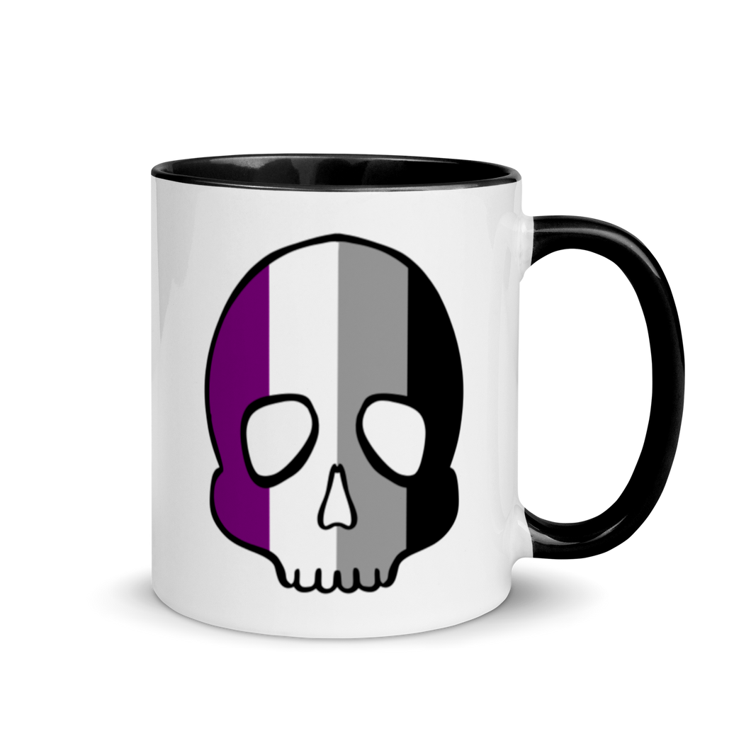 Asexual Pride Skull Mug