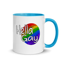 Load image into Gallery viewer, Hella Gay Mug with Color Inside
