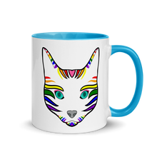 Load image into Gallery viewer, Pride Cat Mug with Color Inside
