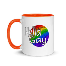Load image into Gallery viewer, Hella Gay Mug with Color Inside
