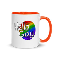 Load image into Gallery viewer, Hella Gay Mug with Color Inside
