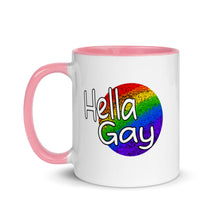 Load image into Gallery viewer, Hella Gay Mug with Color Inside
