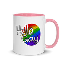 Load image into Gallery viewer, Hella Gay Mug with Color Inside
