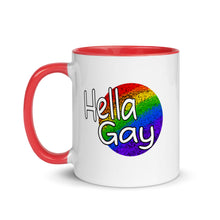 Load image into Gallery viewer, Hella Gay Mug with Color Inside
