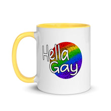 Load image into Gallery viewer, Hella Gay Mug with Color Inside
