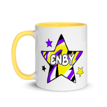 Load image into Gallery viewer, Enby Star Mug with Color Inside
