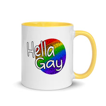 Load image into Gallery viewer, Hella Gay Mug with Color Inside
