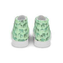 Load image into Gallery viewer, Elephant Jade Parade high top canvas shoes (Femme sizes)
