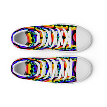 Load image into Gallery viewer, Pride Skull high top canvas shoes (Femme sizes)
