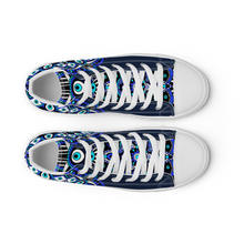 Load image into Gallery viewer, Evil Eye Mandala high top canvas shoes (Femme sizes)
