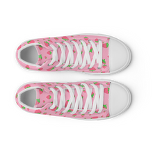 Load image into Gallery viewer, Strawberry high top canvas shoes (femme sizes)

