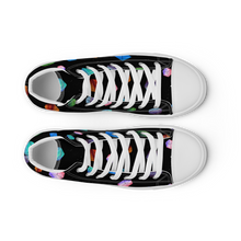 Load image into Gallery viewer, Galaxy Polyhedrons high top canvas shoes (femme sizes)

