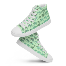 Load image into Gallery viewer, Elephant Jade Parade high top canvas shoes (Femme sizes)
