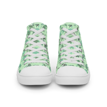 Load image into Gallery viewer, Elephant Jade Parade high top canvas shoes (Femme sizes)
