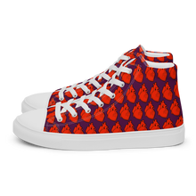 Load image into Gallery viewer, Anatomical Hearts high top canvas shoes (Femme sizes)
