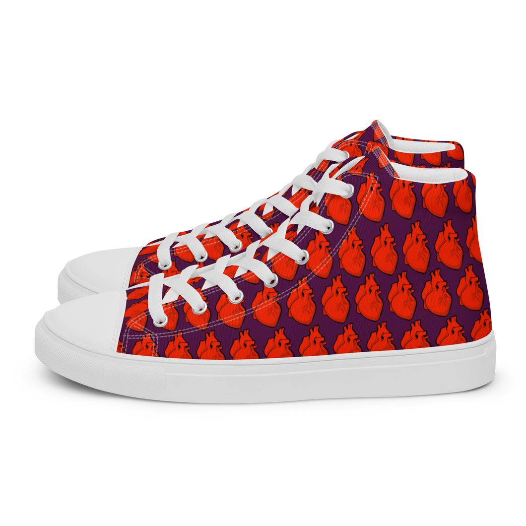 Anatomical Hearts high top canvas shoes (Femme sizes)