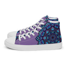 Load image into Gallery viewer, Cold Love Mandala high top canvas shoes (femme sizes)
