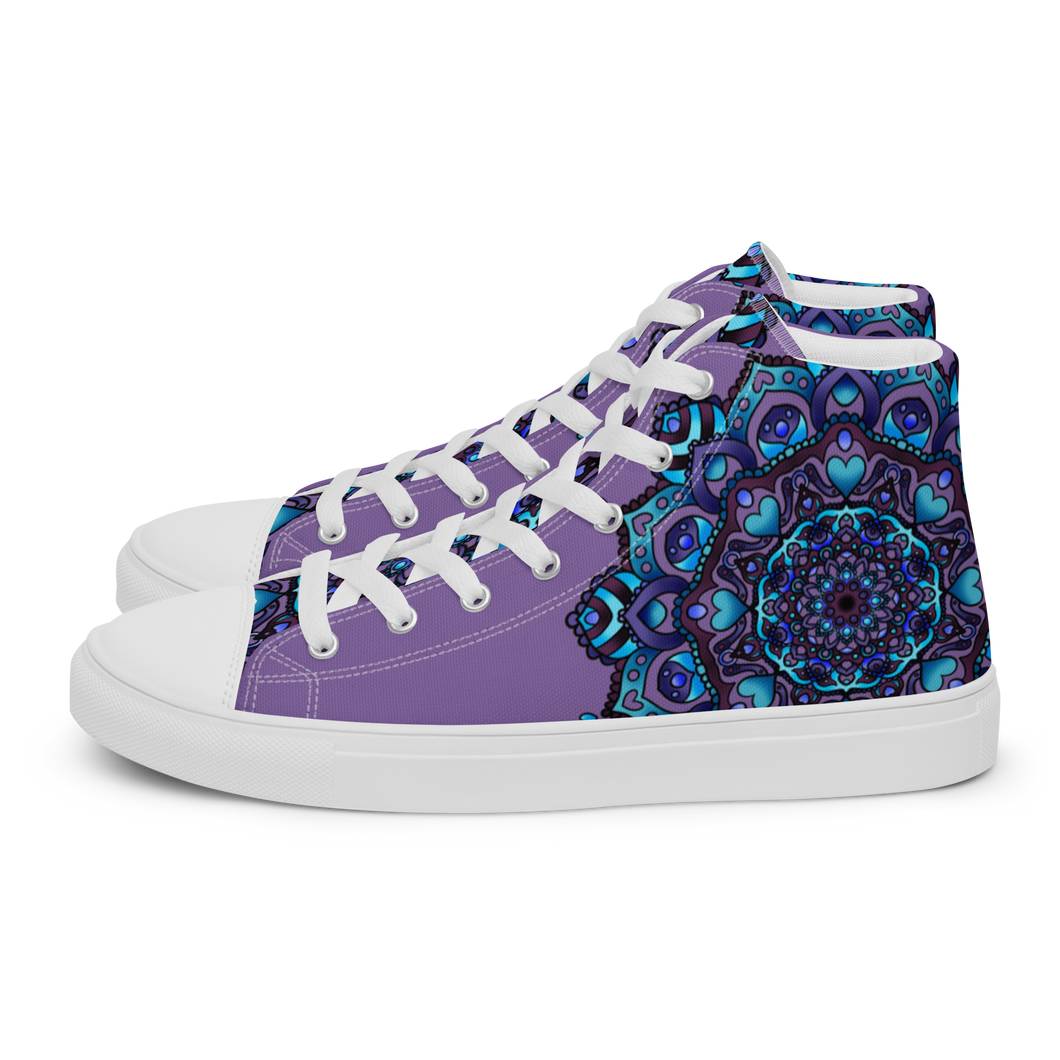 Cold Love Mandala high top canvas shoes (femme sizes)