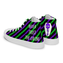 Load image into Gallery viewer, Never Trust The Living high top canvas shoes (Femme sizes)
