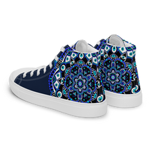 Load image into Gallery viewer, Evil Eye Mandala high top canvas shoes (Femme sizes)
