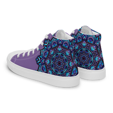 Load image into Gallery viewer, Cold Love Mandala high top canvas shoes (femme sizes)
