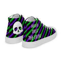 Load image into Gallery viewer, Never Trust The Living high top canvas shoes (Femme sizes)
